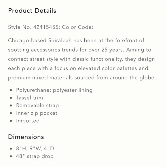 Anthropologie Vegan Leather Crossbody Bag - Picture 5 of 5